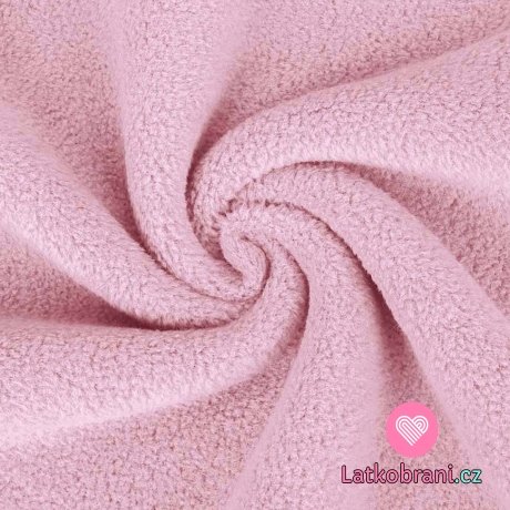 Fleece antipilling jednobarevný růžový