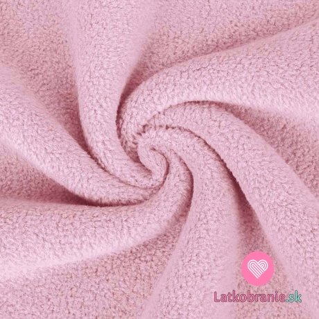 Fleece antipilling jednofarebný ružový
