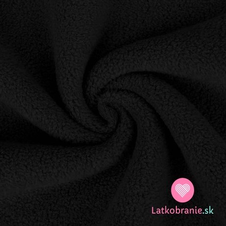 Fleece antipilling jednofarebný čierny
