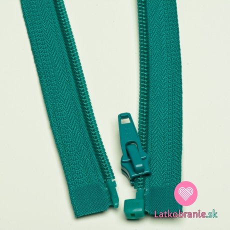 Zips špirálový deliteľný modro-zelený 50cm