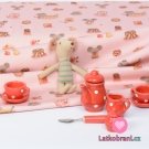 Úplet potisk myška kuchařka na baby růžové 