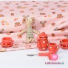 Úplet potisk myška kuchařka na baby růžové 
