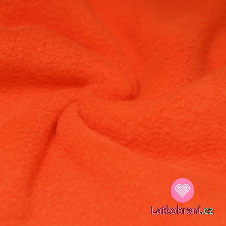 Polar fleece oranžový mrkvový antipilling