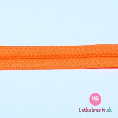 Metrážový zips špirálový 3 mm Oranžová
