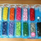 Patentky plastové Color snaps mintové