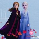 Úplet panel Ledové království 2 - Anna, Elsa a Olaf na modré