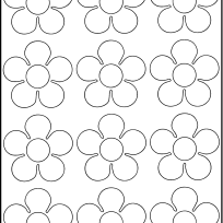 Bílá nažehlovačka kytičky (12ks)