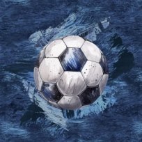 Panel futbalová lopta na modrej