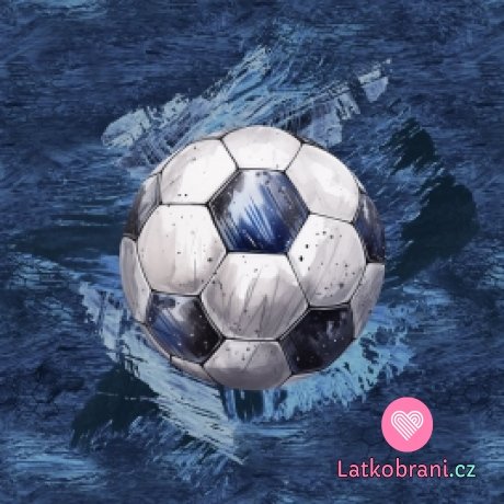Panel fotbalový míč na modré