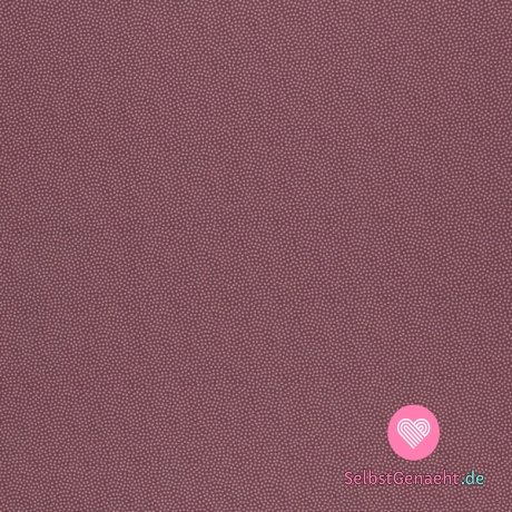 Baumwoll-Canvas mit winzigen rosa Tupfen auf dunklerem Altrosa