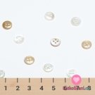 Knoflík kulatý, čtyřdírkový perleťový 9mm
