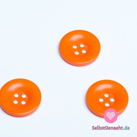 Glatter orangefarbener 28-mm-Knopf