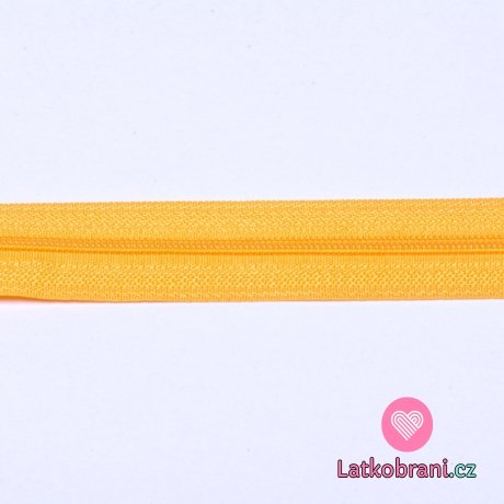 Metrážový zip spirálový 3 mm Žlutá