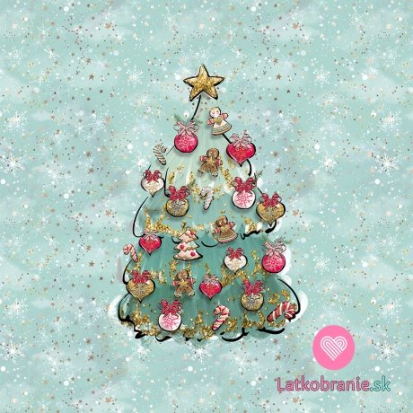 Panel vianočný stromček mint