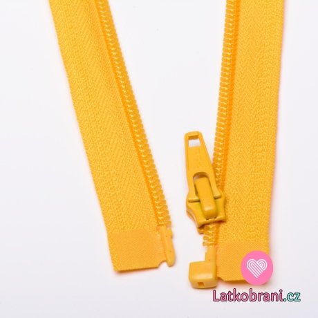Zip spirálový dělitelný žlutý 35cm