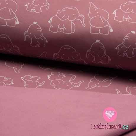 Softshell slůňátka na růžové s fleecem