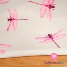 Teplákovina růžové vážky na smetanové