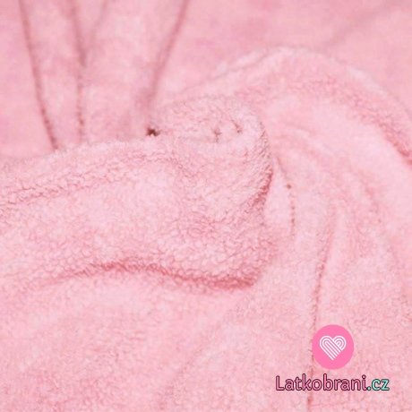 Bavlněný fleece růžový (sherpa)