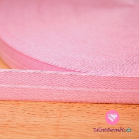 Schrägstreifen / Einfassung elastisch rosa Kinder 19mm
