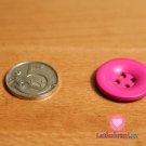 Knoflík hladký lesklý růžová malina 24mm