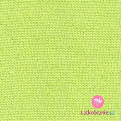 Jednofarebný, jednolícne bavlnený úplet zelený