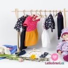 Ramínko na oblečky pro malé panenky, s hvězdičkou - 13 cm