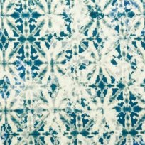 Funkční úplet "mléčné hedvábí" modro - bílá batika