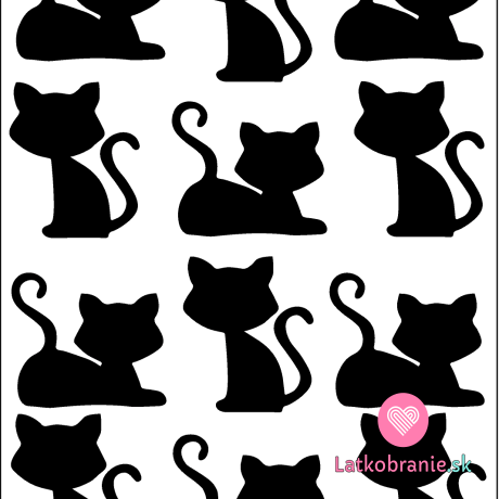 Čierna nažehlovačka mačky (12ks)