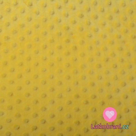 Minky fleece - bublinky žlutá 310 g