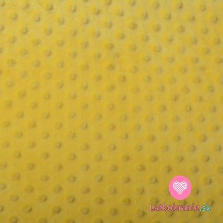 Minky fleece - bublinky žltá 310 g