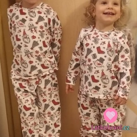 Vánoční pyžamka pro dětičky