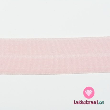 Pruženka lemovací jemná MAT 20mm Růžová soft
