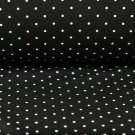 Teplákovina bílé puntíky na černé 4mm