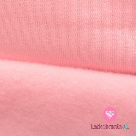 Teplákovina počesaná svetlo ružová baby