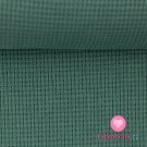 Bavlněný vaflový úplet jednobarevný zaprášený smaragdový