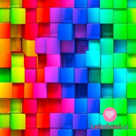 Teplákovina potisk barevné pixely
