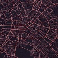 Panel teplákovina potisk abstraktní mapa města v v lososovo - modré