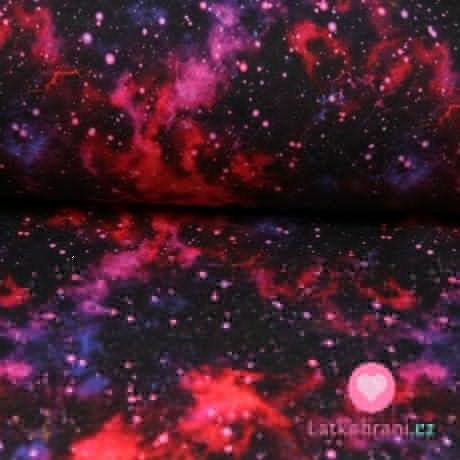 Teplákovina počesná galaxie do fialovo-amarantové