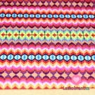 Úplet háčkovaný svetr barevné pruhy