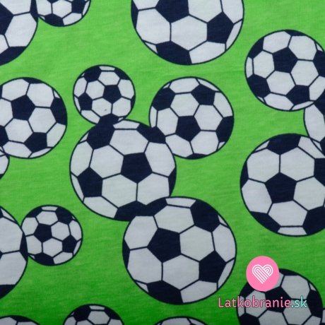 Bavlnený úplet futbalové lopty na zelenej