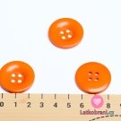 Knoflík hladký lesklý oranžový 28 mm