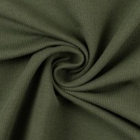 Teplákovina počesaná zelená khaki