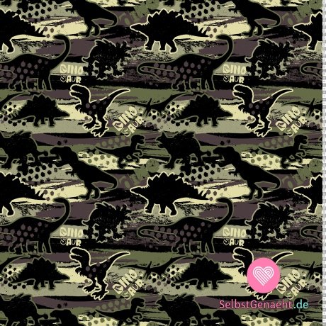 Dinosaurier-Print im Trainingsanzug auf „Camouflage“