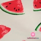Úplet melounové čtvrtky na téměř bílé