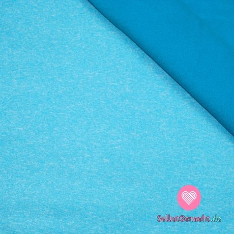 Softshell blauer Mixgrund mit Fleece (heller)
