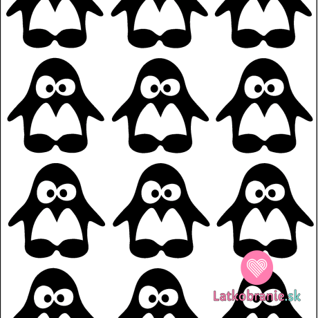 Čierna nažehlovačka tučniaky (12ks)