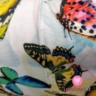 Teplákovina potisk pestré motýli a jejich stíny 