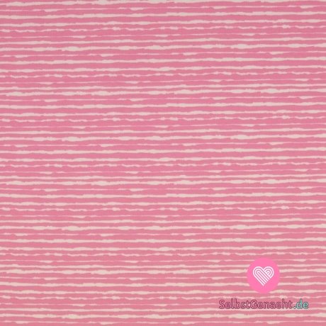 Unregelmäßiger rosa Streifen mit Strickdruck auf Weiß