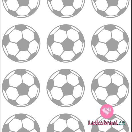 Reflexní nažehlovačka fotbalové míče (12ks)