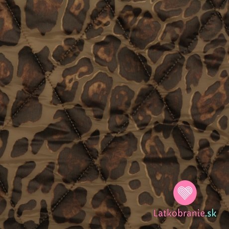 Prešiv s leopardím vzorom hnedý